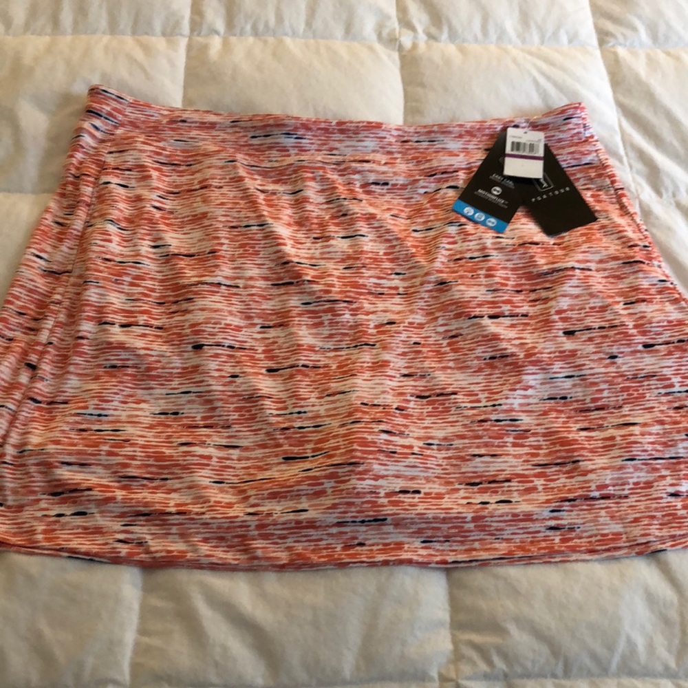PGA Tour ladies golf skirt, XL, fusion coral